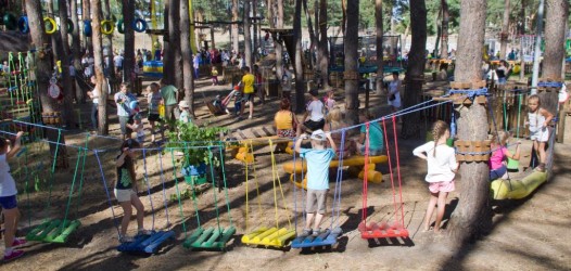 детский веревочный парк лазалка 