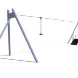 Детская канатная дорога Zipline на искусственных опорах