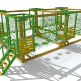 Modular rope park with net belay, 7 stages