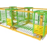 Modular rope park with net belay, 7 stages