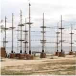 Веревочный парк на опорах Пиратский корабль